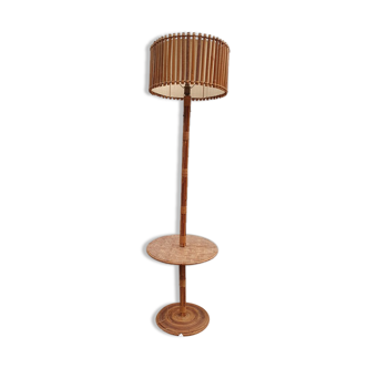 Grand vintage lamppost in rotin with tablet