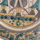 Morocco Fez flat polychrome cracked said Caravelle flamboyant eighteenth diameter 34 cm