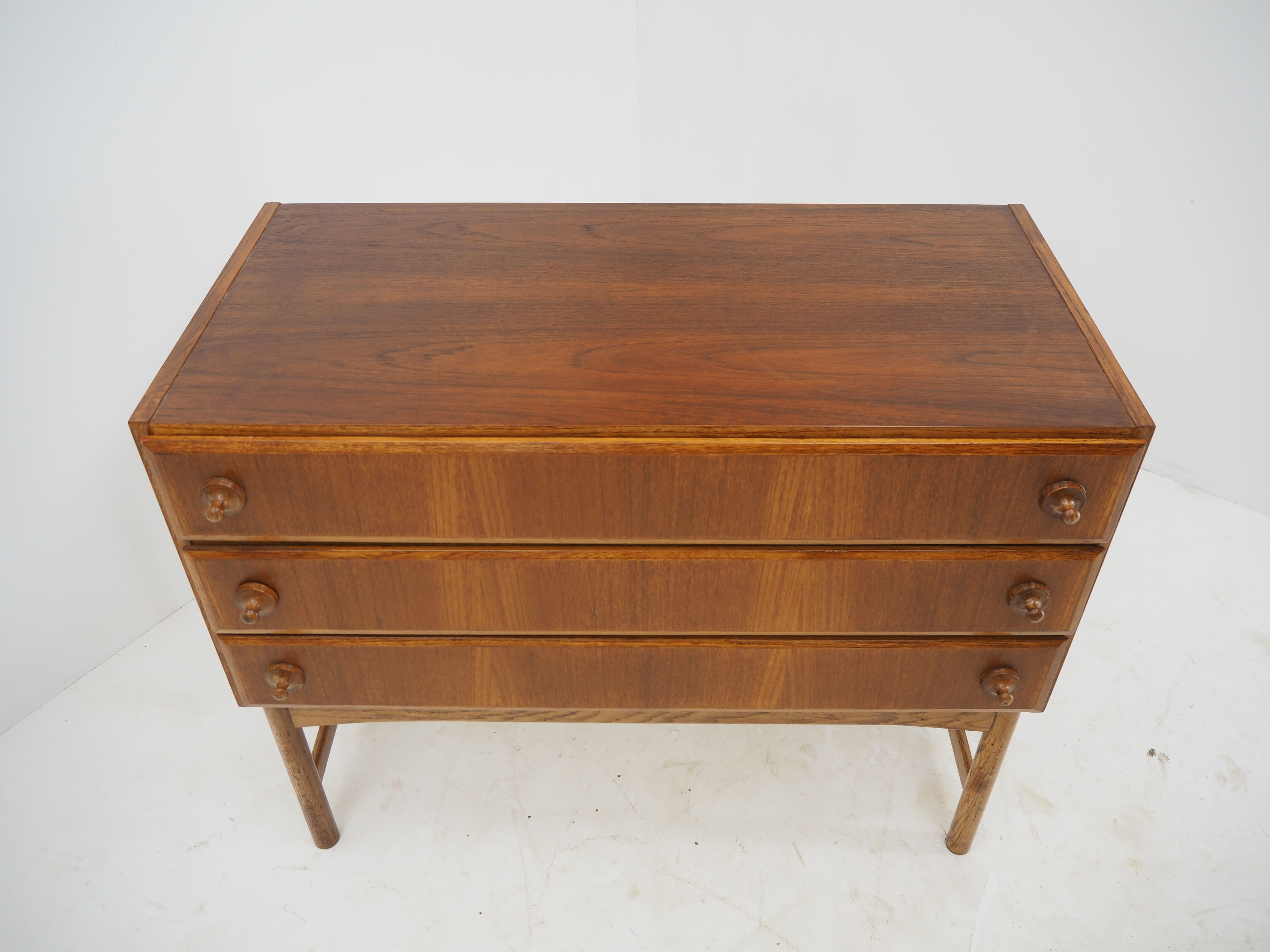 1960 Rare Teak and Oak Chest of Drawers by Krasna Jizba ,Czechoslovakia