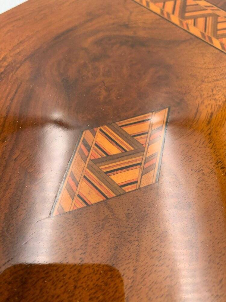 Writing Casket Box in Walnut with Inlays, England, Late 19th Century