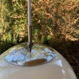 2 Danish white glass pendant lights (50s/60s)