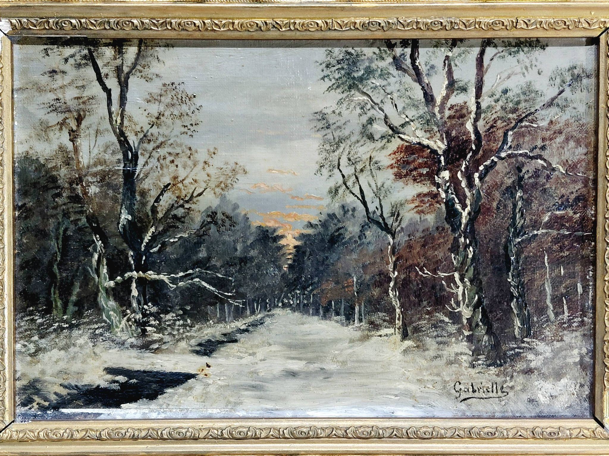 Gabrielle - Oil on Canvas "Snowy Forest"