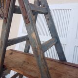 Old stepladder wooden shelf