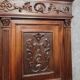 Very large Renaissance style center bed in carved walnut circa 1850