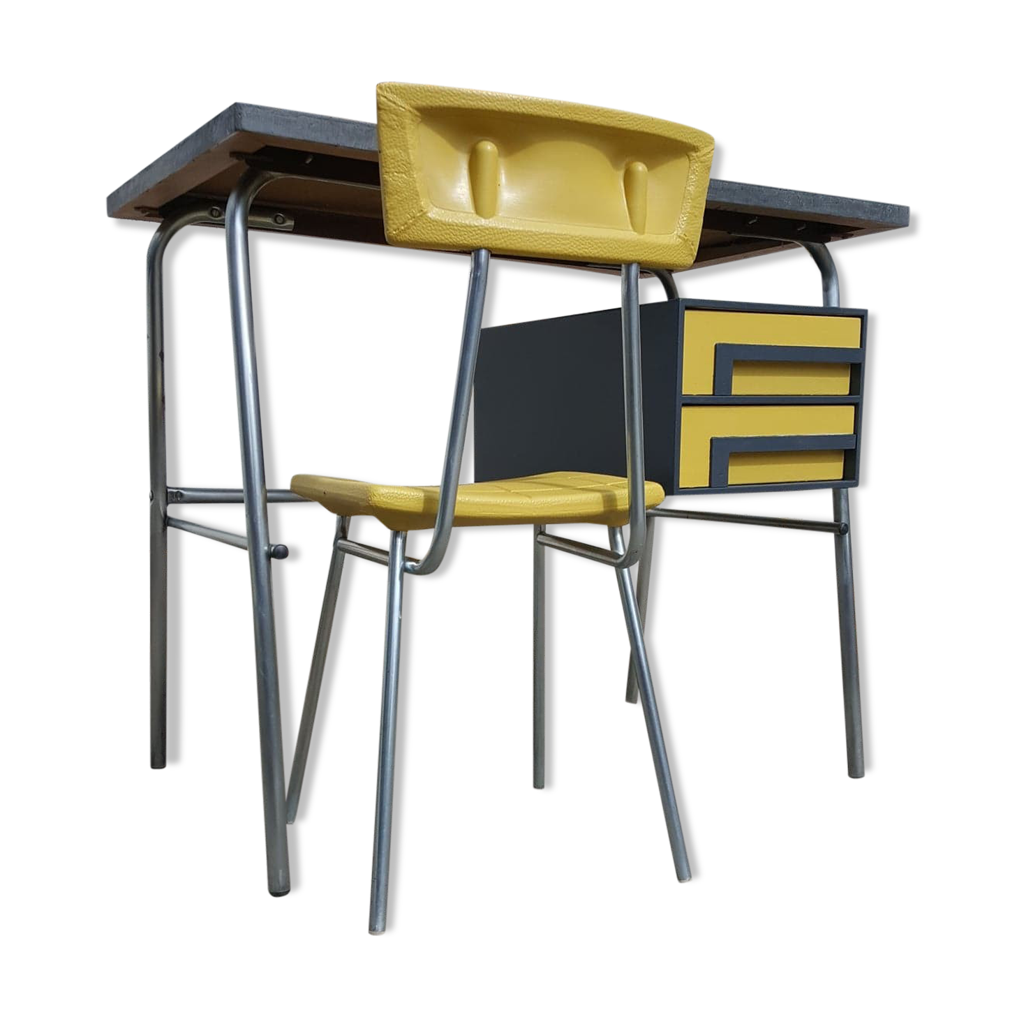 Office and his vintage chair year 60