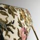 Chaise pliante vintage lafuma chantazur au tissu brodé fleuri