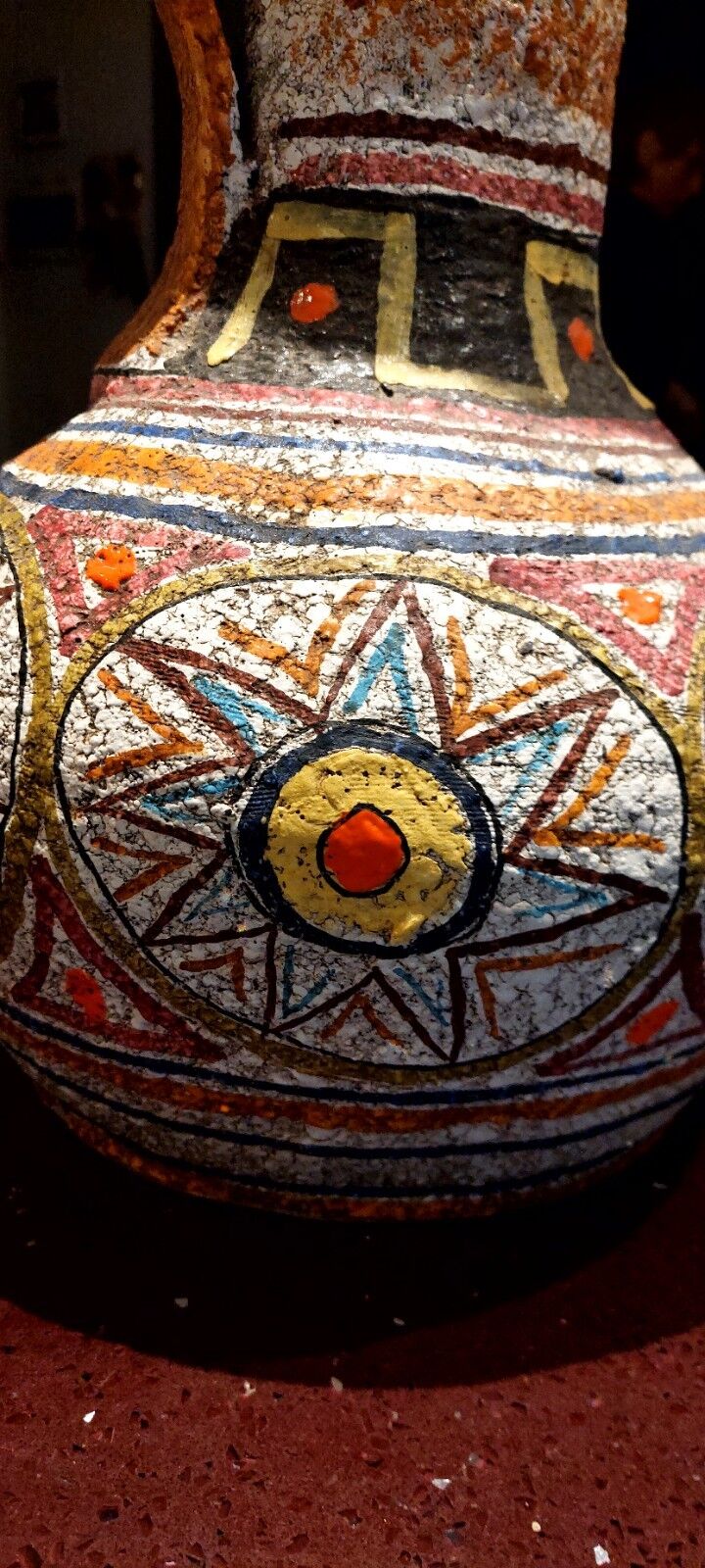 Large glazed ceramic vase from the 60s/70s, Italian design Mamma Ró Lucca.