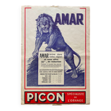 Original advertising poster "Cirque Amar" 40x57cm 50's