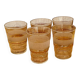 Set of 5 vintage white and gold granite glasses