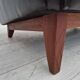 1970s, Danish 2 seater sofa, original condition, furniture leather, solid teak wood.