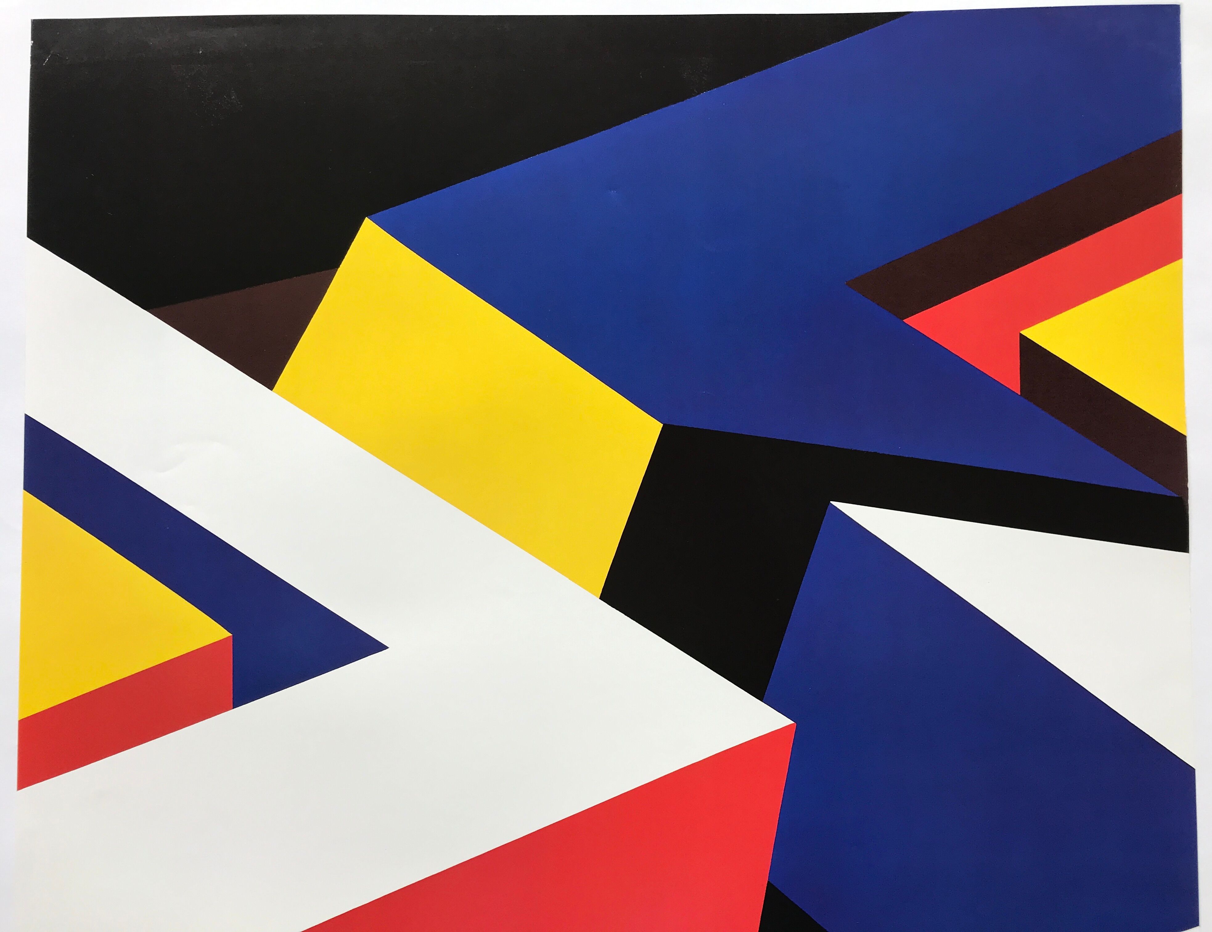 Original exhibition poster by Peter STÄMPFLI, Galerie Lelong, 1988