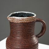 Pitcher in chamotte earthenware, Accolay circa 1960