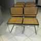 Suite 6 chaises Cesca B32 Marcel Breuer vintage des années 70