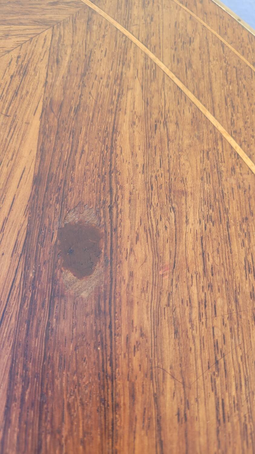 Napoleon III violin-shaped middle desk table 19th in marquetry