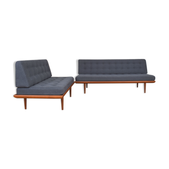 Minerva Teak Daybed by Peter Hvidt & Orla Mølgaard-Nielsen for France & Søn, 1950s, Set of 2