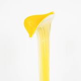Yellow vase, Murano glass, Italian design, 1970s, made in Italy