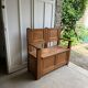 Singing bench / bench with storage chest in solid oak