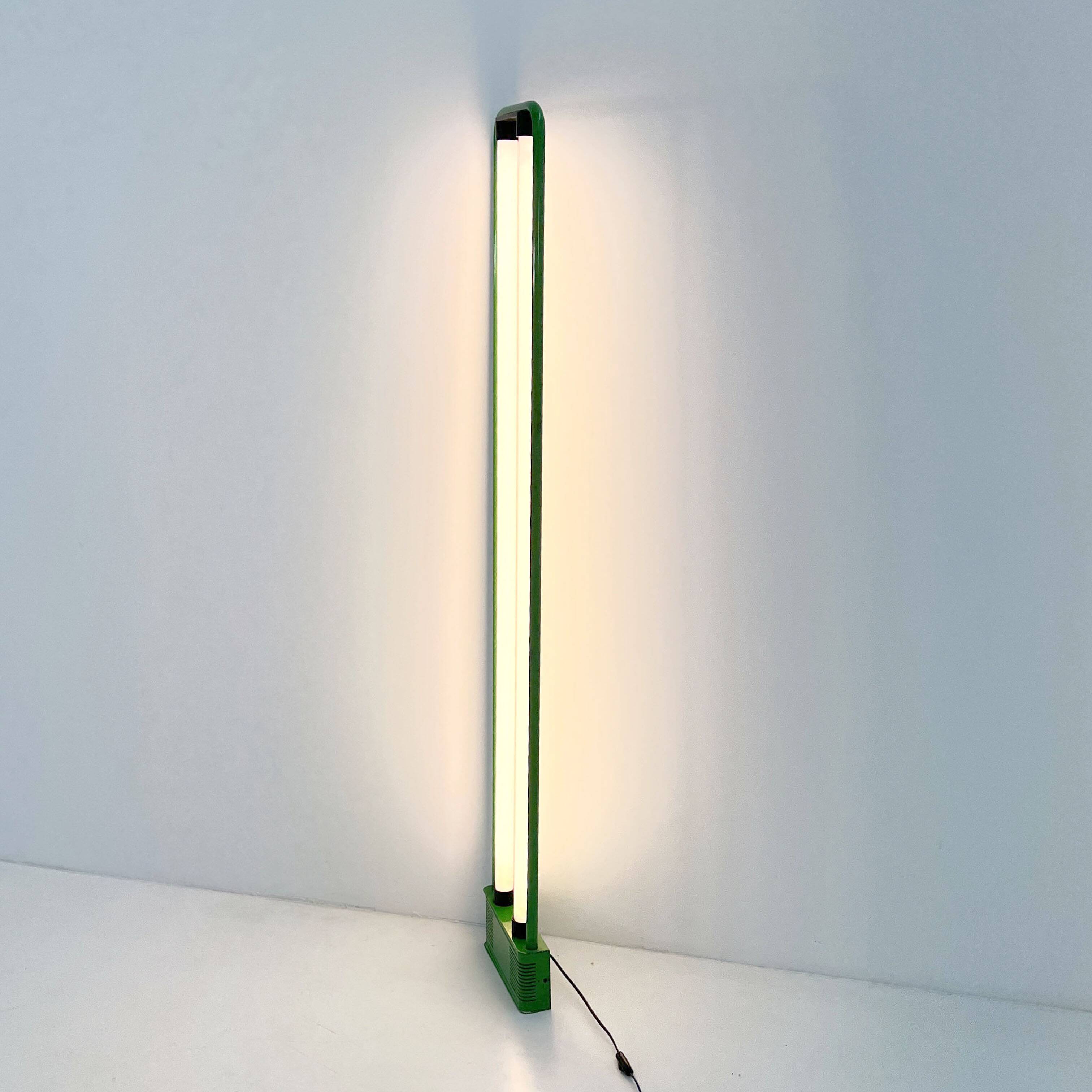 Green floor lamp by Gian N. Gigante for Zerbetto, 1980