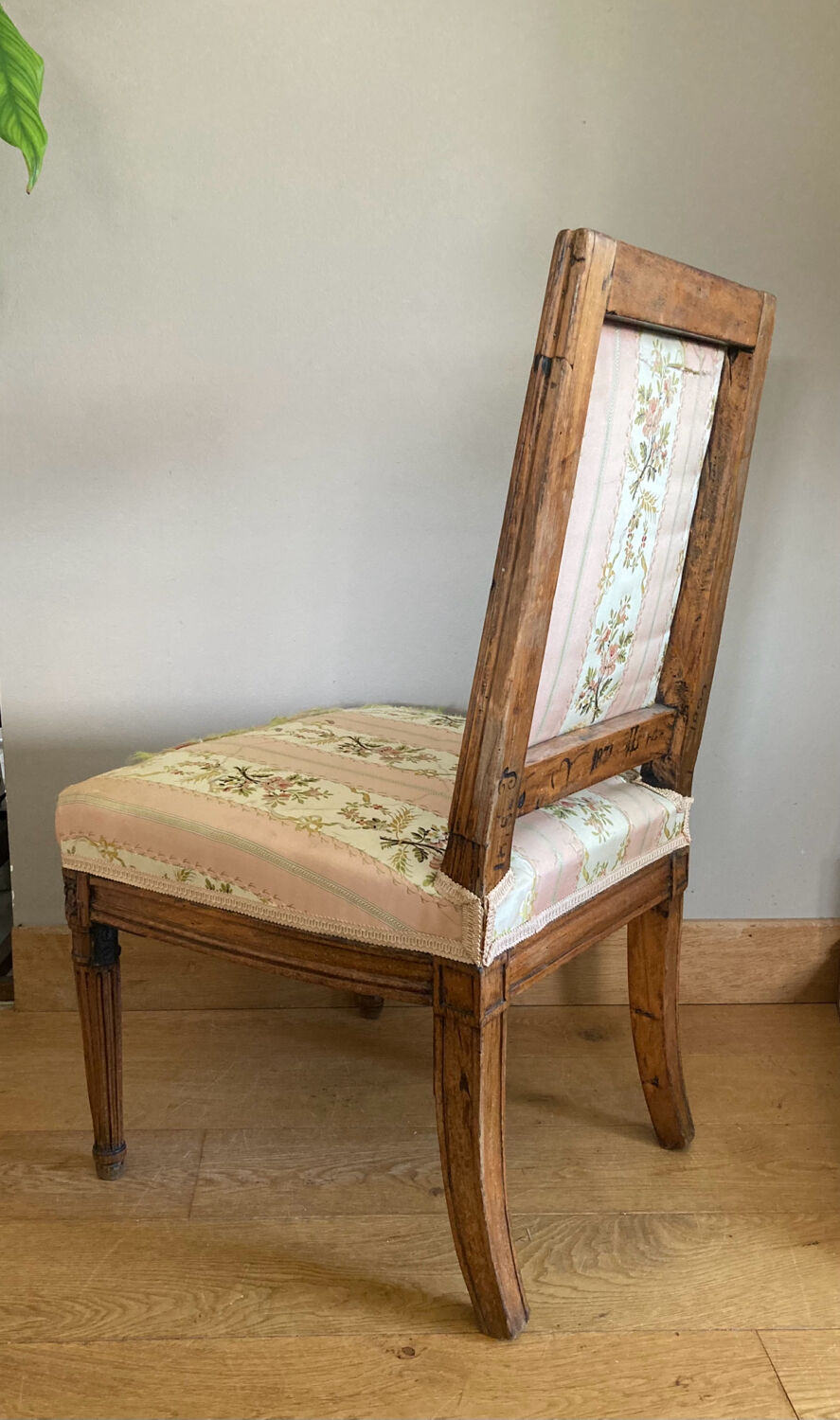 Low chair Louis XVI cherry pegged early nineteenth era