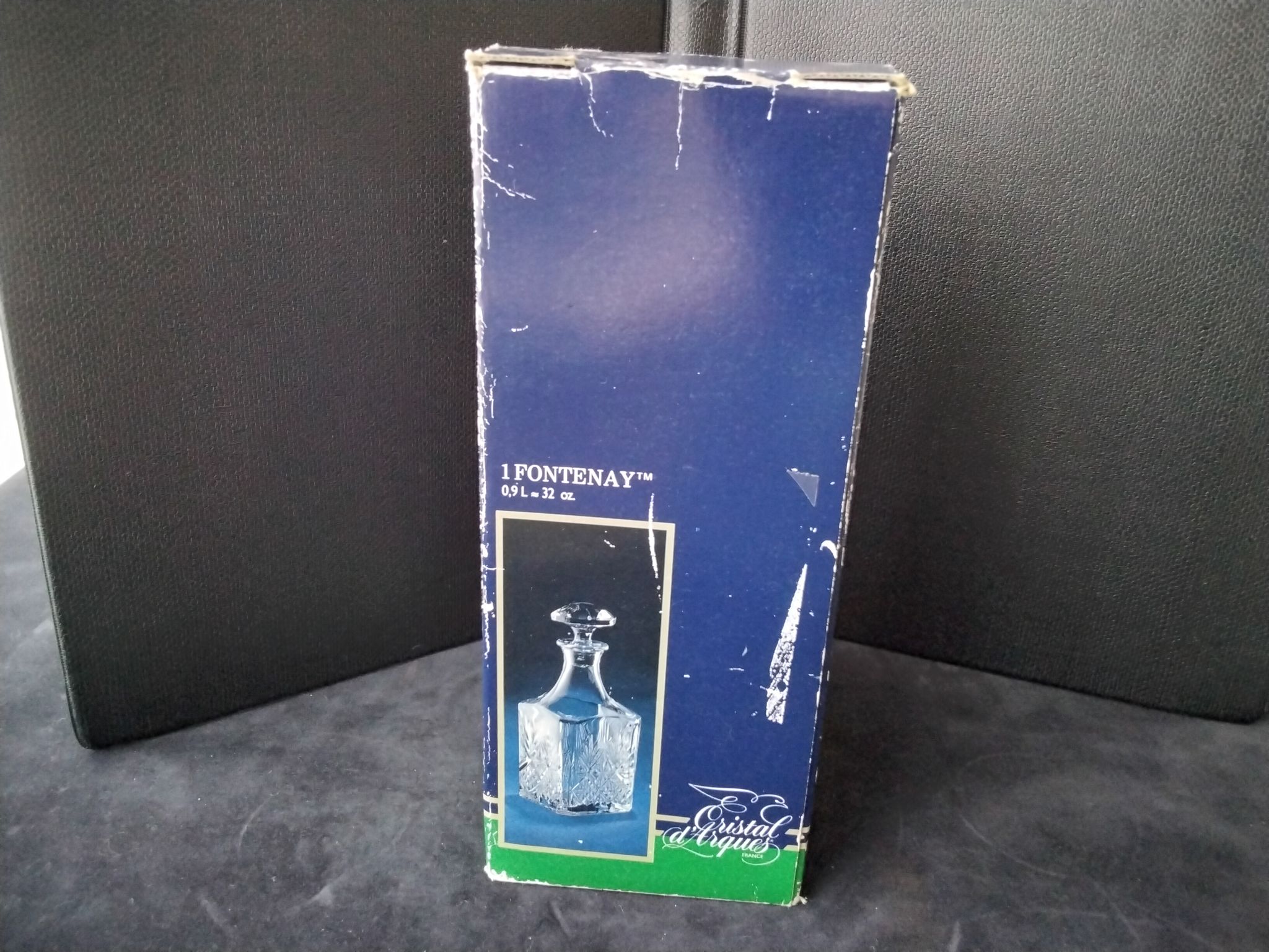 Arques crystal whisky decanter Fontenay model in its original box