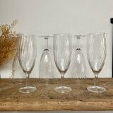 6 Vintage Twisted Flutes France