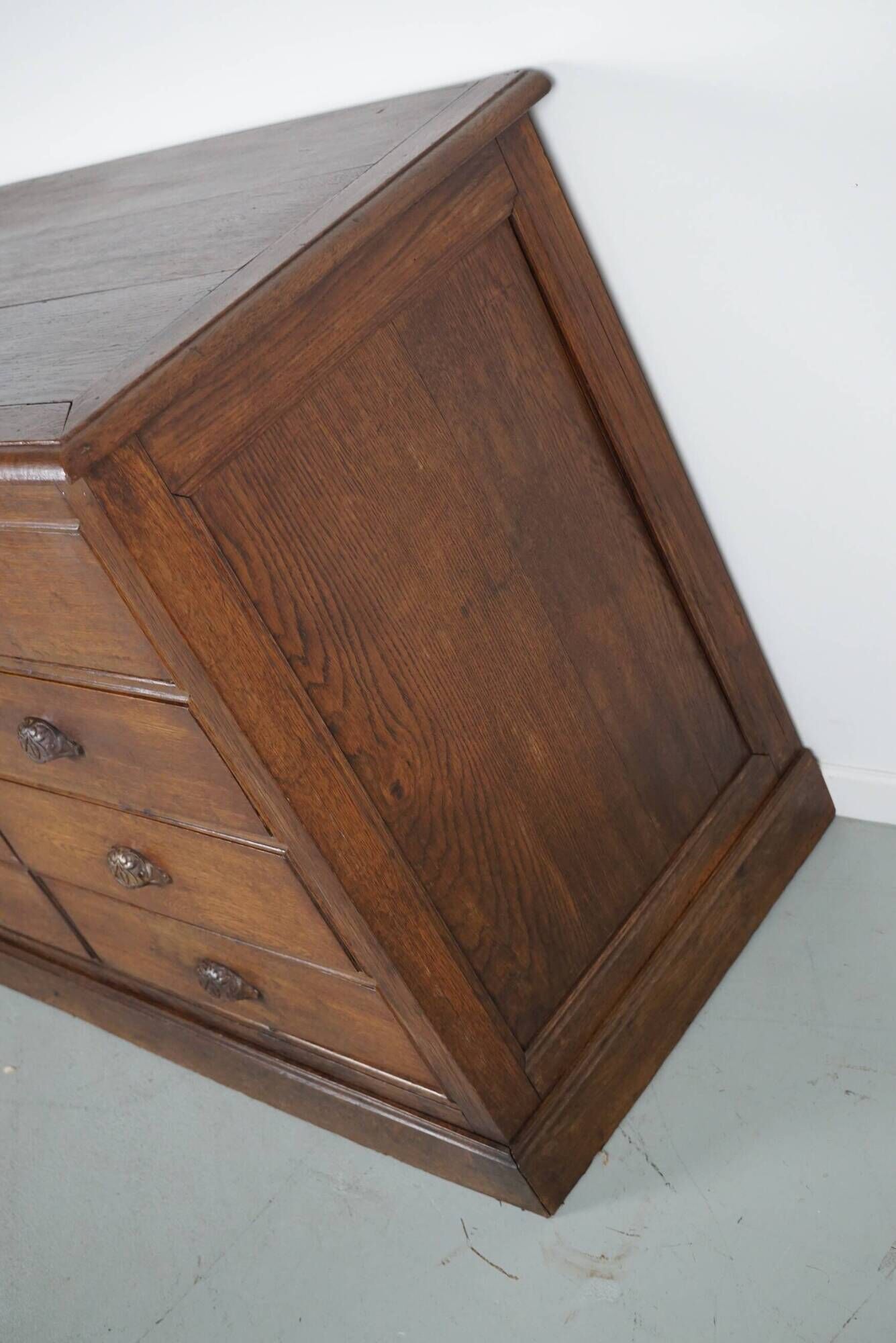 Antique Oak Apothecary / Filing Cabinet, France, 19th Century