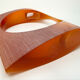 Translucent amber resin vase – Jacqueline Guénot, Full Moon® Paris
