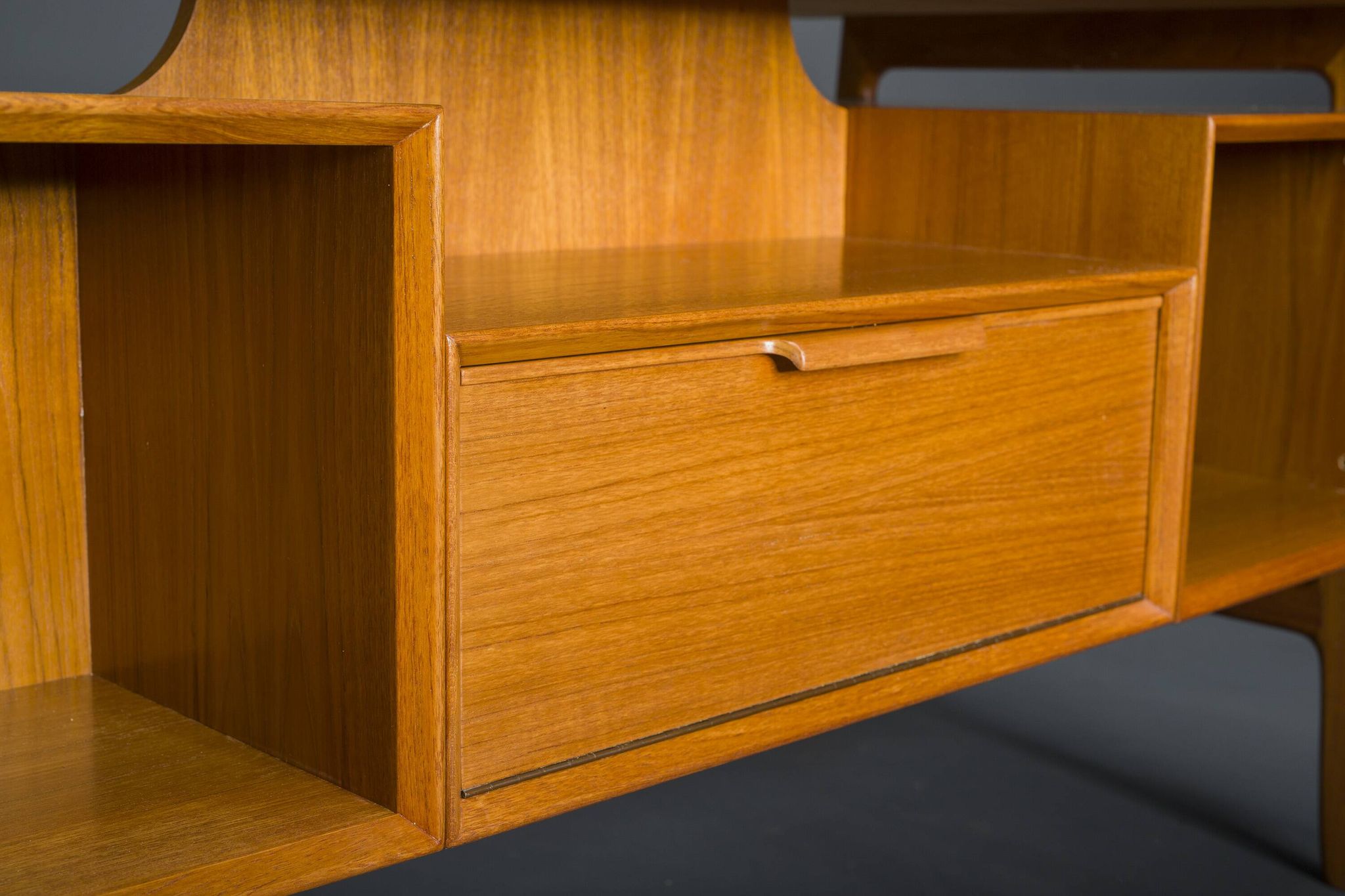 Model 75 Teak Desk by Gunni Omann for Omann Jun Furniture Factory, 1960s