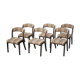 Set of 6 vintage chairs Self n14 solid wood 1960