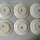 Set of 6 plates Gien iron earth, model Florence