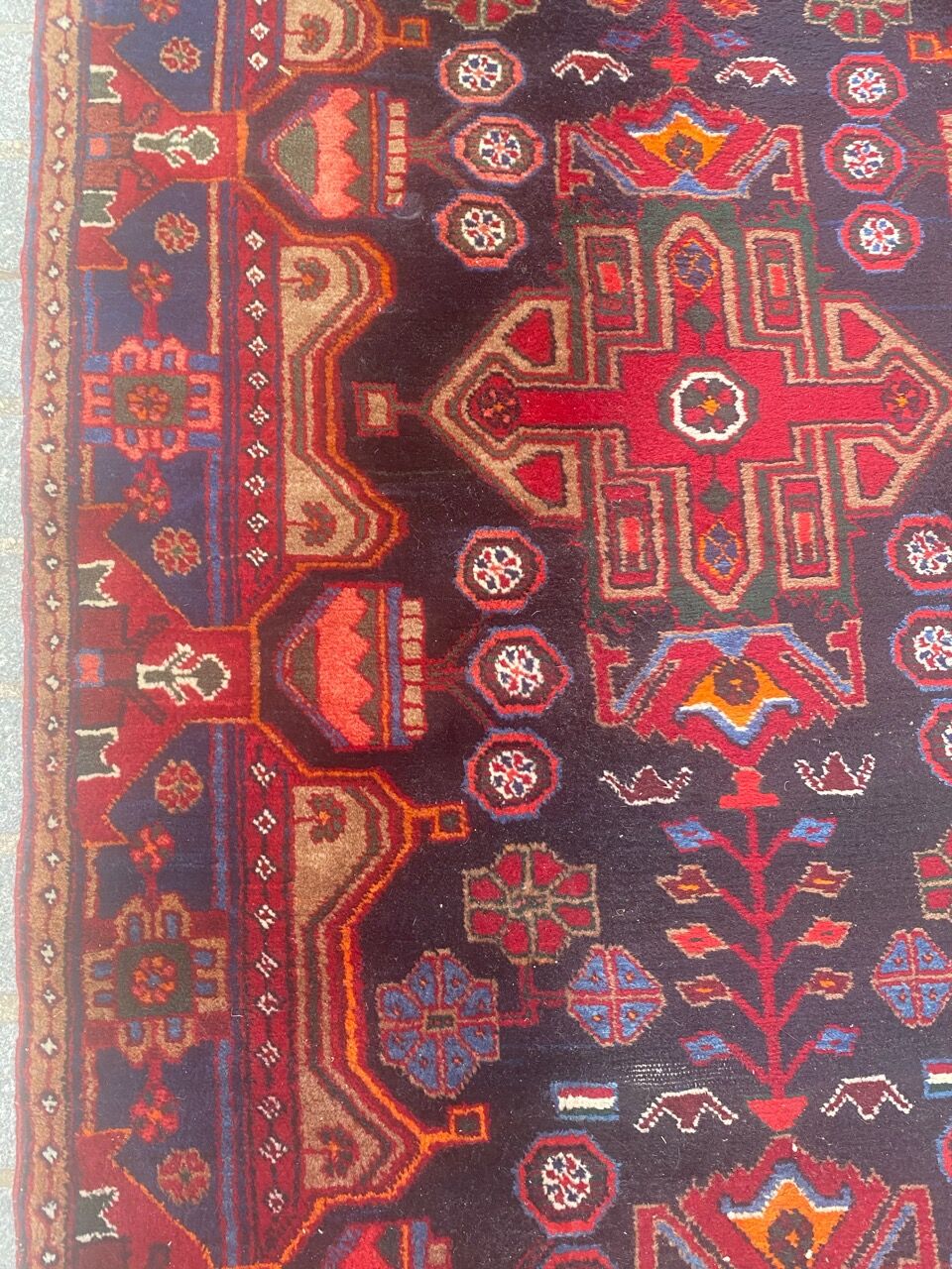 Persian carpet hamadan handmade 110x530