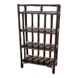Dark rattan bookcase