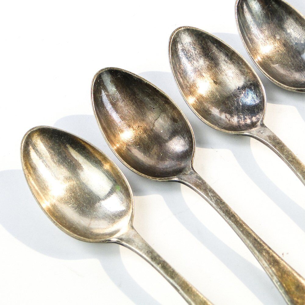 Art Deco brass spoons from WSW, 1950s, set of 6