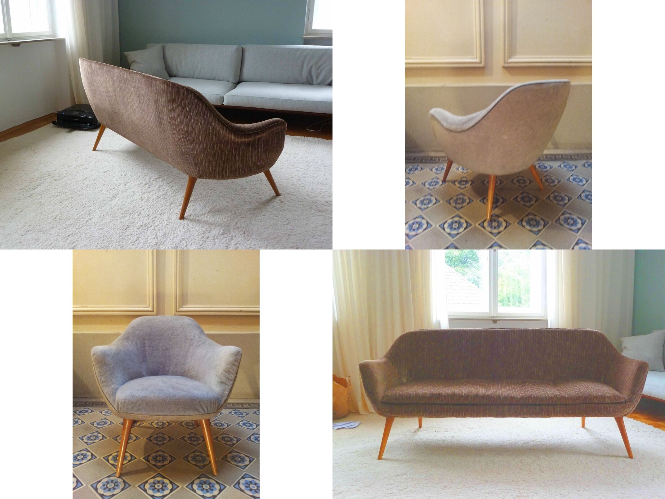 Cocktail couch 50 60 organic egg WOMB years Danish