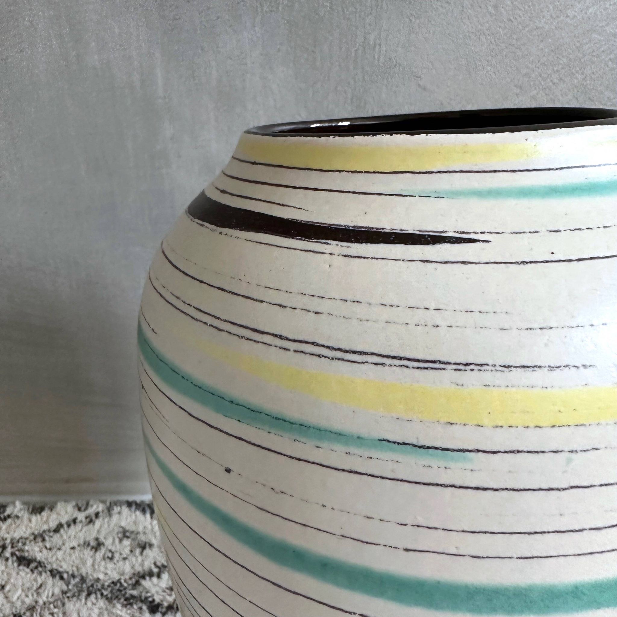 Vintage floor vase by Bay Keramik, Bay Vase 577-35, West German Pottery