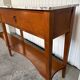 Large console in Calacatta Viola marble & solid cherry wood.