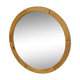 Vintage 70s round pine mirror Swedish design