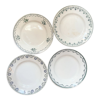 Lot d'assiettes dépareillées Terre de Fer