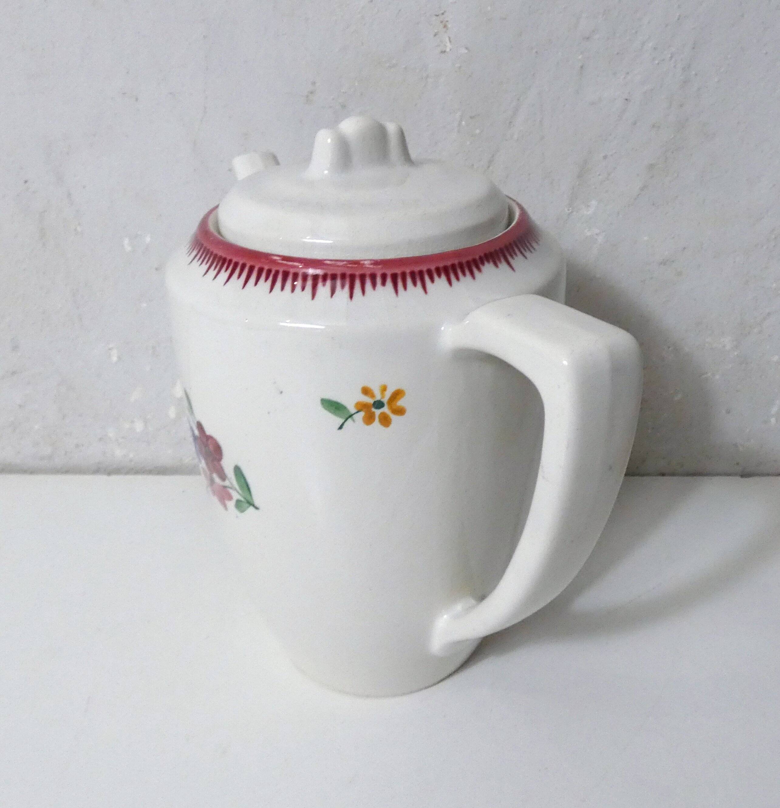 Digoin sarreguemines teapot model fleurettes