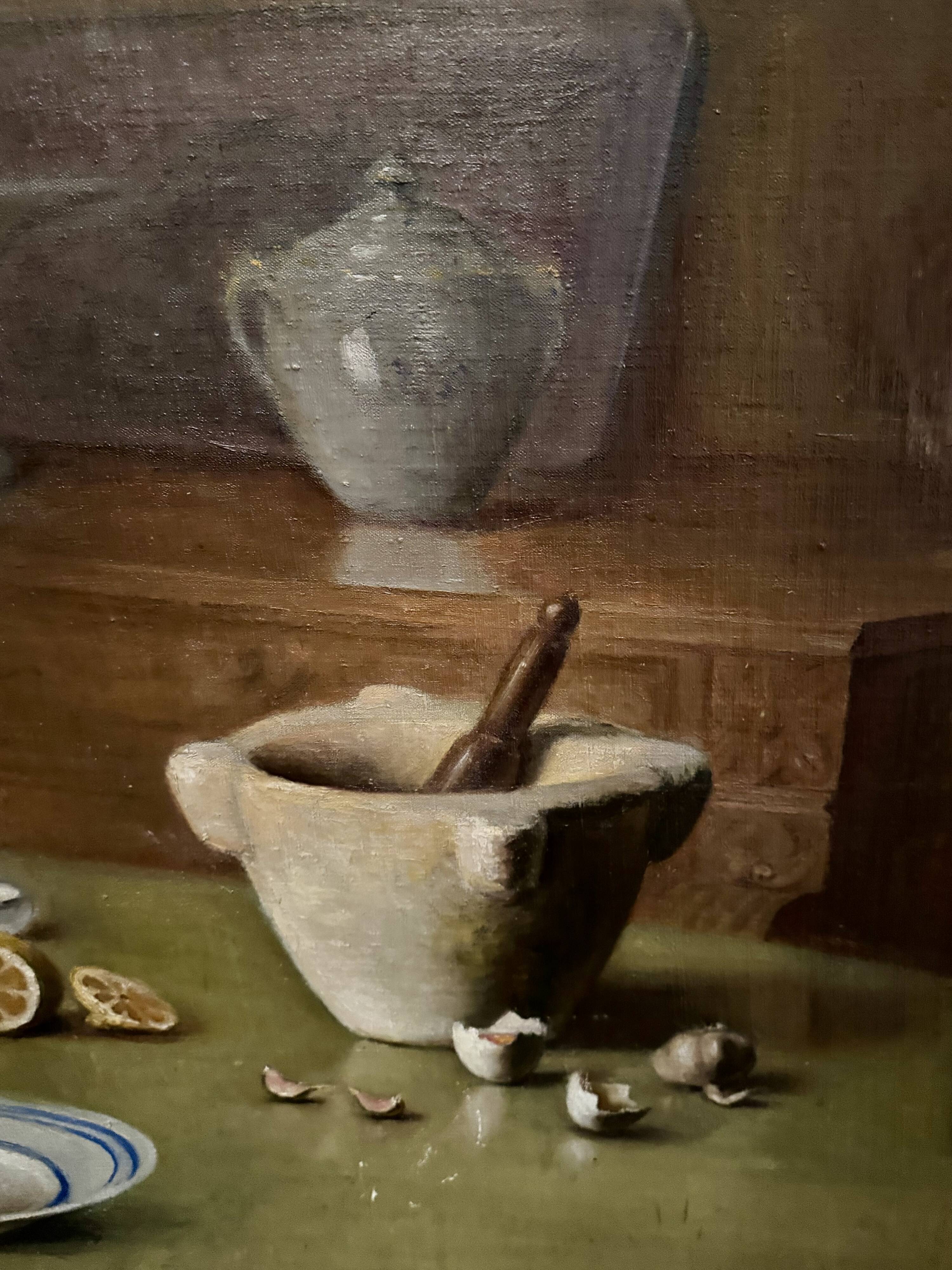 Nature morte au mortier