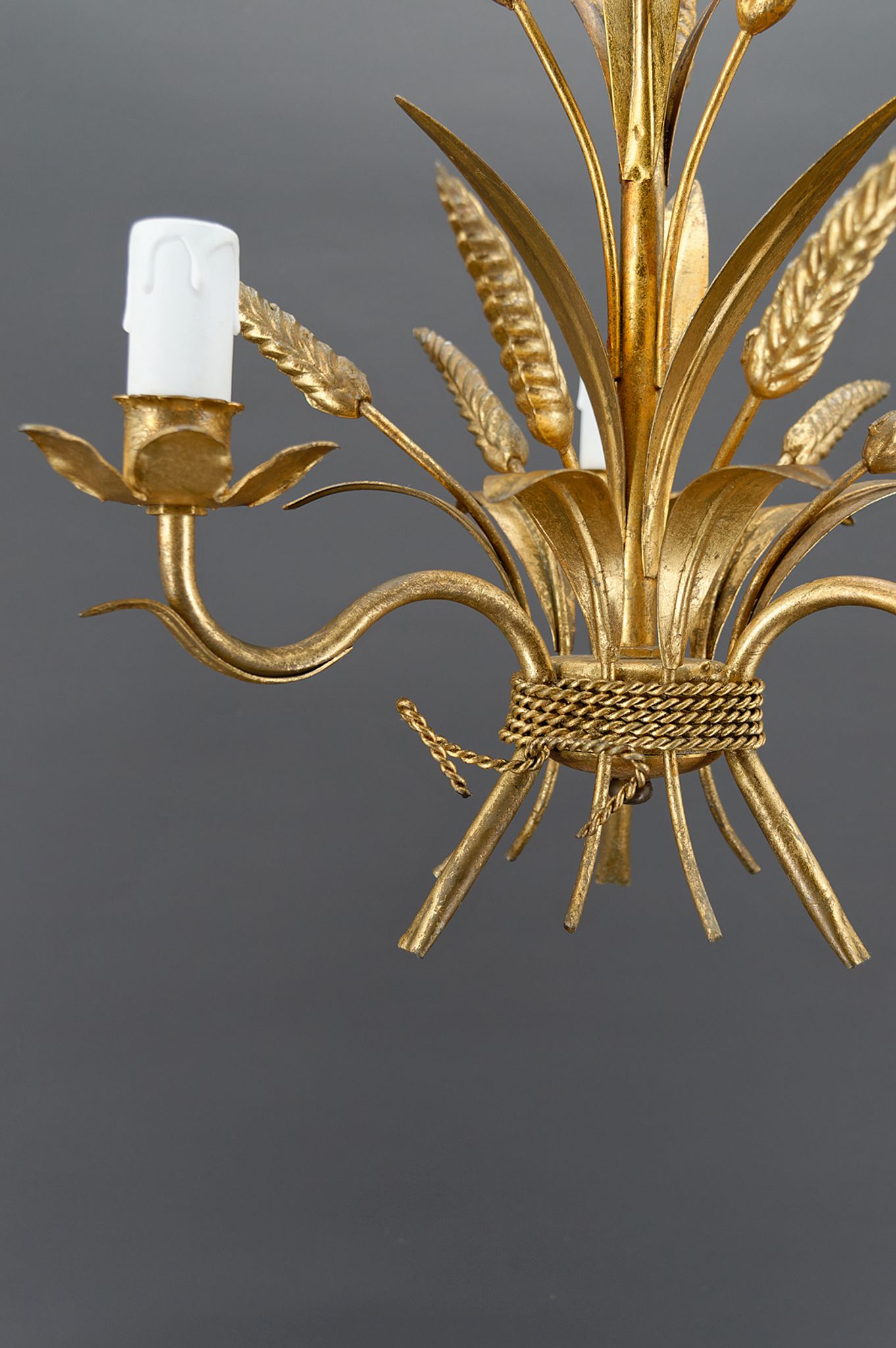 Golden suspension on ears of wheat, circa 1960