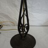 Lampe art déco en fer forgé