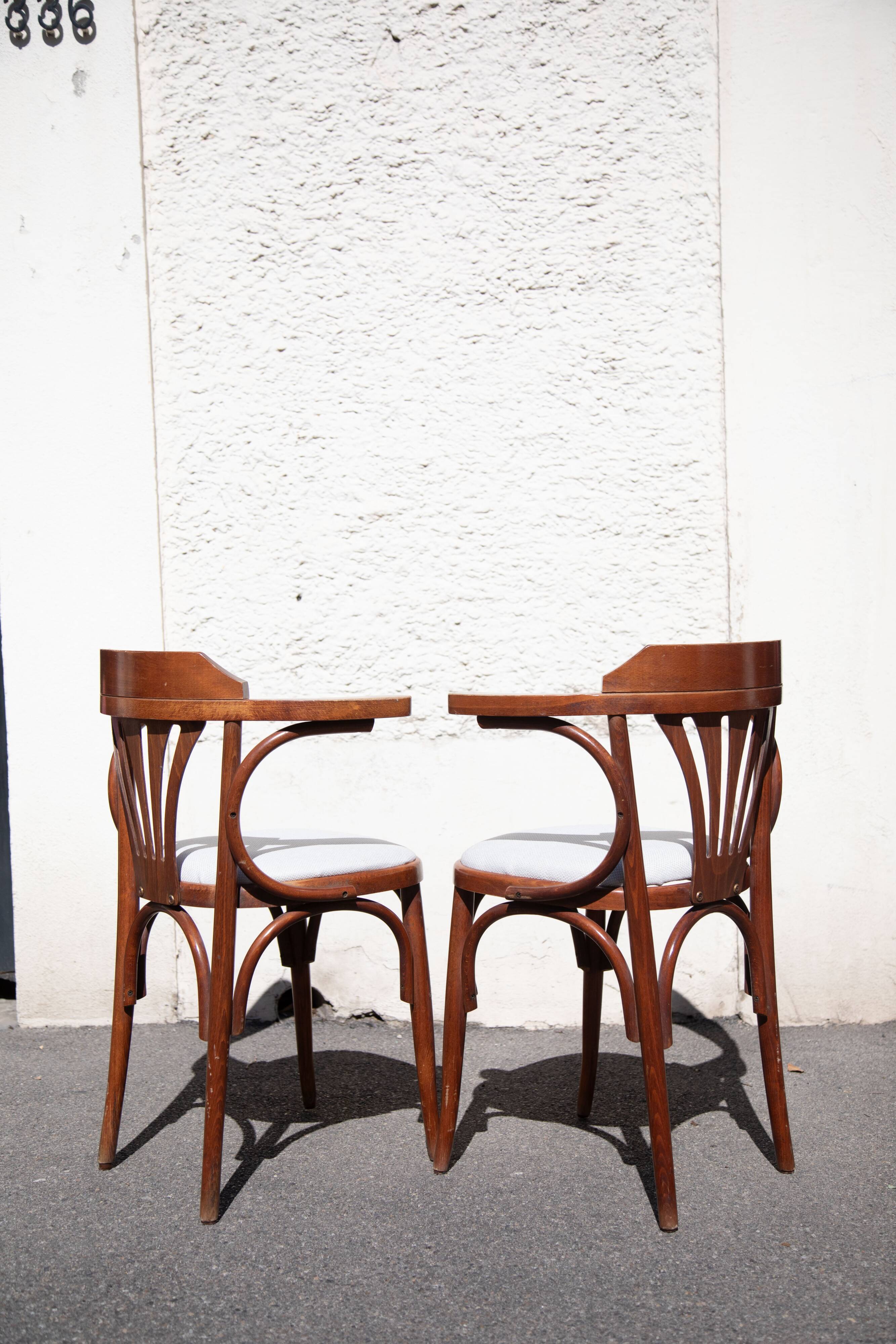 paire de chaises Bistro bois courbé