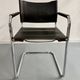 Lot of 5 tubular metal leather chairs designed by Mart Stam, Bauhaus, 1970s.