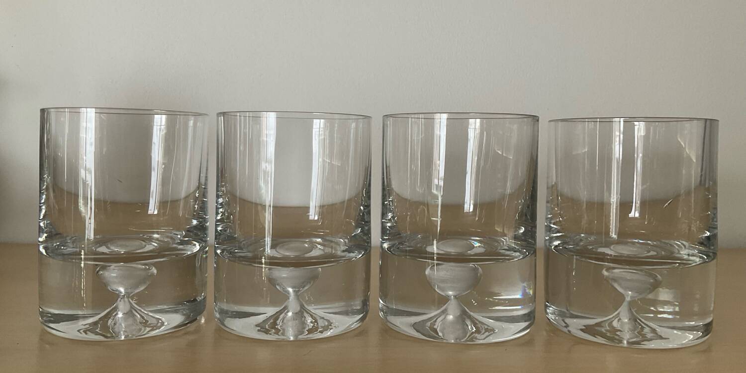 Set of 4 Kosta Boda glasses from the 70s
