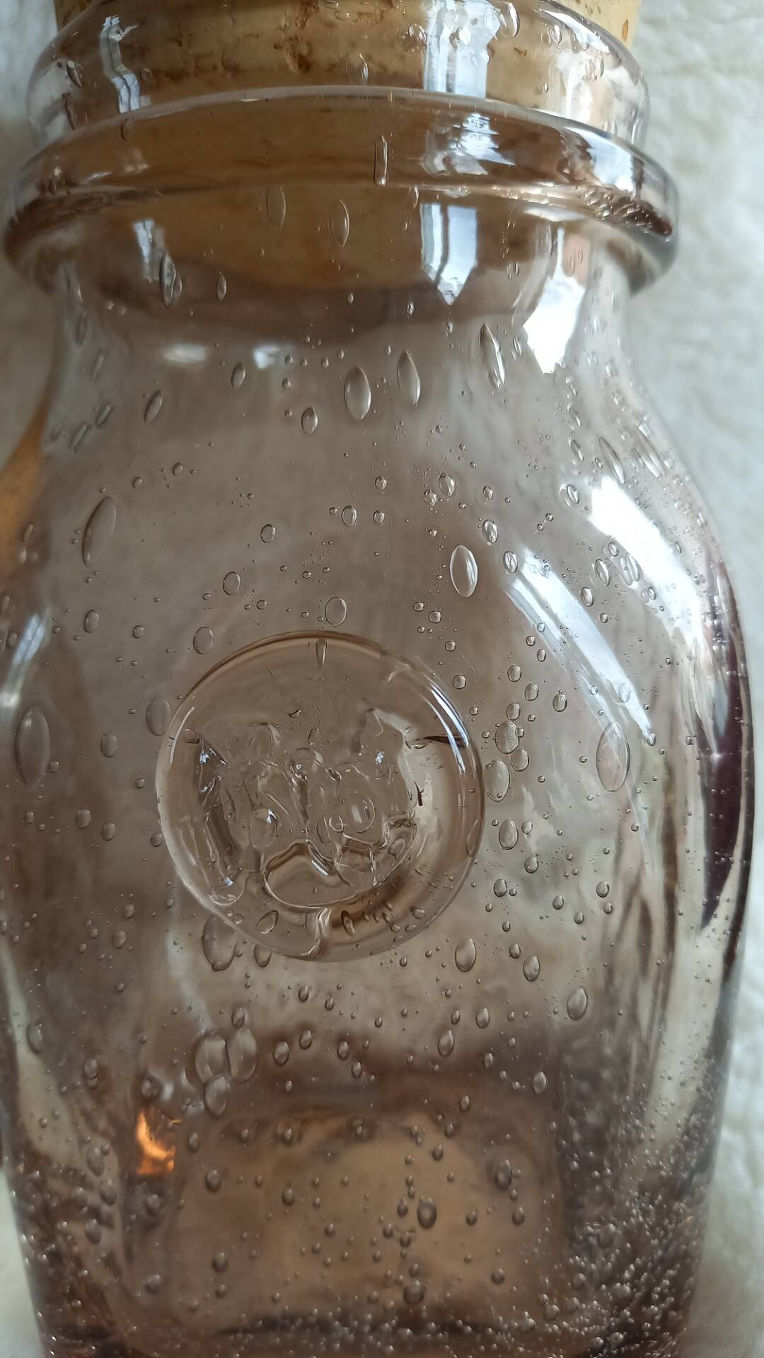 2 pots Biot en verre soufflé