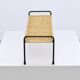 Carl Aubock side table, flower bench, iron, rattan, wicker, Austria, 1950s