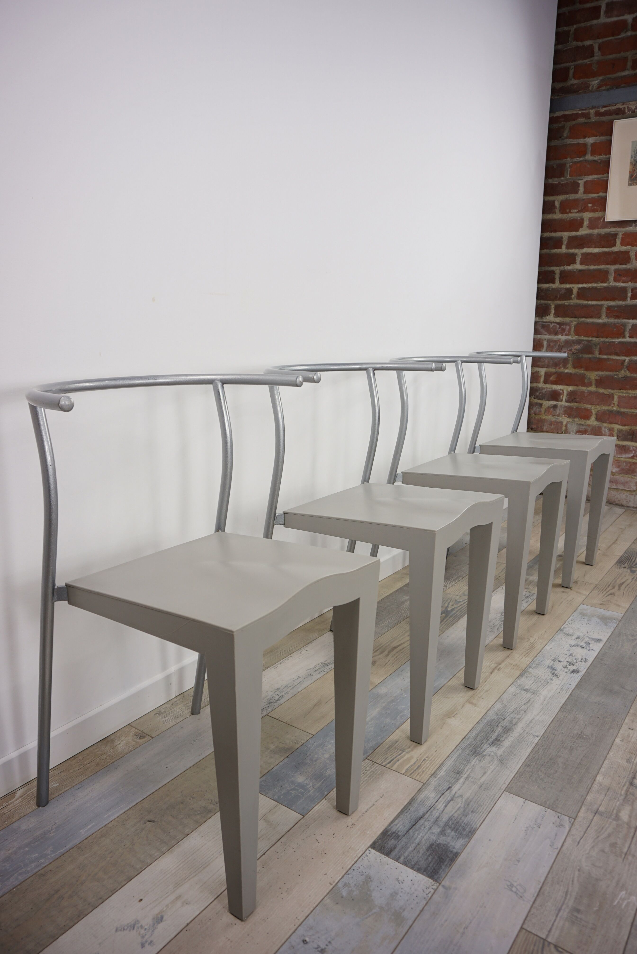 Lot de 4 chaises Dr Glob Design par Philippe Starck pour Kartell