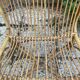 Set of 3 vintage rattan armchairs