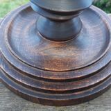 Art deco turned wood lamp